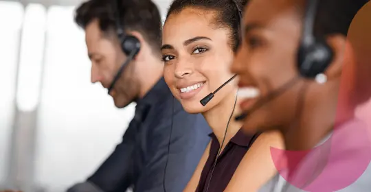 Call Centre Workers on Phone