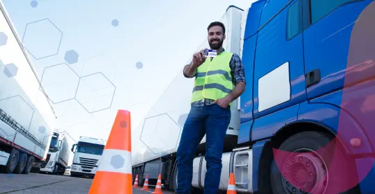Lorry Driver with Taco Card
